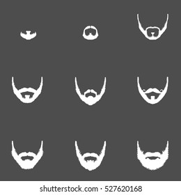 Vector Set of Beard Silhouettes