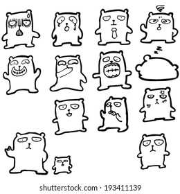 vector set of bears