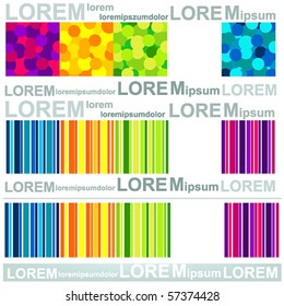 Vector set of beautiful colored banners or price tags
