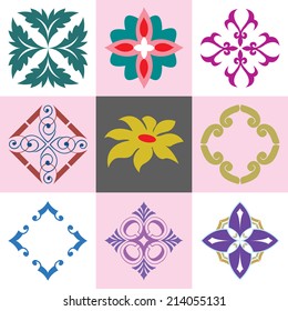 Vector set of beautiful design elements