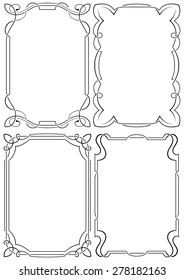 Vector set of beautiful elegant framework for design