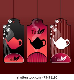 Vector set of beautiful elegant tea labels