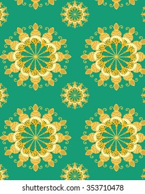 Vector Set with Beautiful ornamental tile background