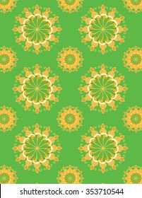 Vector Set with Beautiful ornamental tile background