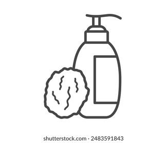 Conjunto de Vector de íconos de belleza, cosméticos y cuidado. Botella, frasco, gel de ducha, crema facial, loción corporal, spray, ungüento, pasta.