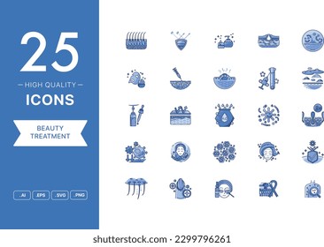 Vector set of Beauty Treatment icons