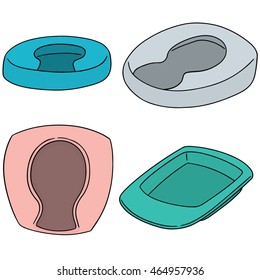 Vector Set Of Bedpan