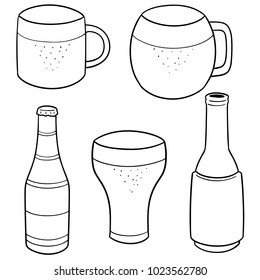 vector set of beer