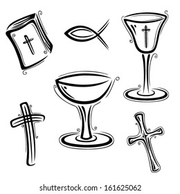 Vector set of believe and religion, design elements