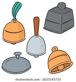 vector set of bells cartoon