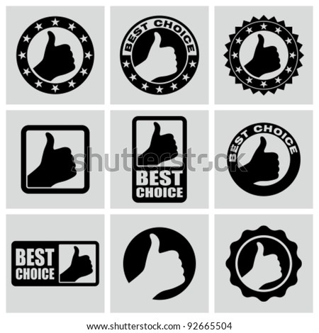 Vector set of best choice icons.