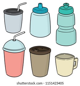 vector set of beverage