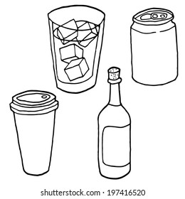 vector set of beverage