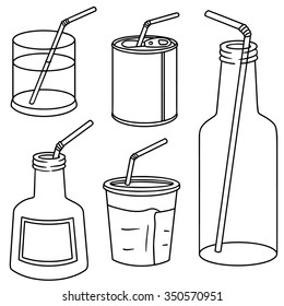 vector set of beverage