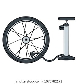 vector set of bicycle pump