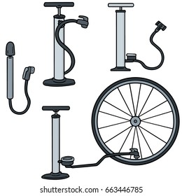 vector set of bicycle pump