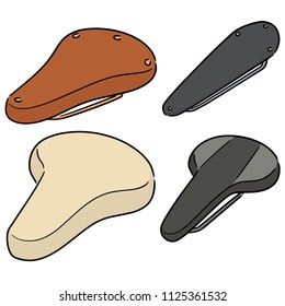 vector set of bicycle saddle