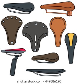 vector set of bicycle saddle