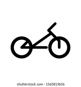 Vector set of bicycle silhouettes on a white background