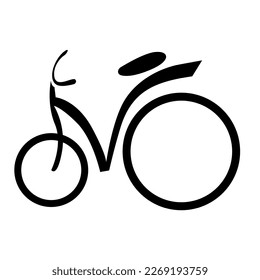 Vector set of bicycle silhouettes on a white background