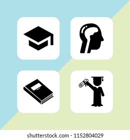  vector set. biology, university, book and student illustration for web and graphic design
