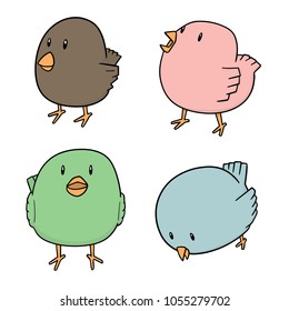 vector set of bird