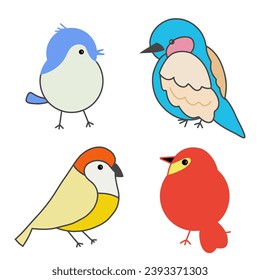 vector set of bird, vector illustration art