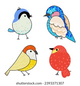 vector set of bird, vector illustration art