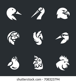 Vector Set of Birds Icons.