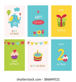 Vector set for birthday