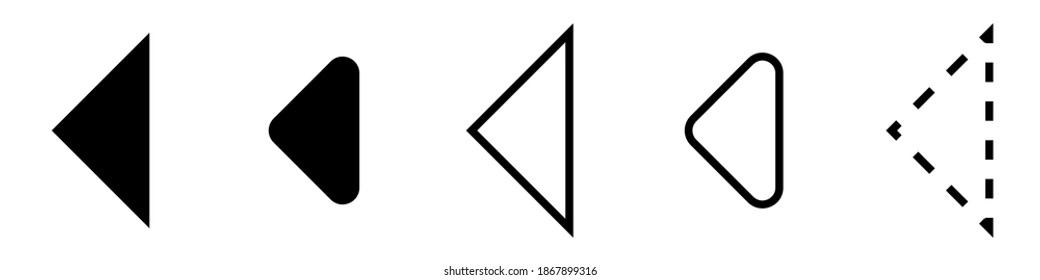 Juego de vectores de flechas negras. Iconos de flecha de estilo plano. Ilustración vectorial. Colección de iconos aislados.