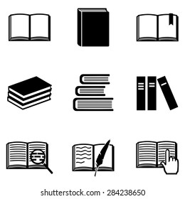 Vector Set of Black Books Icons