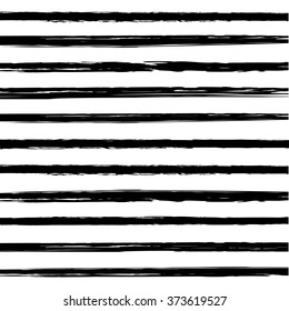 Vector set of black brush stroke 