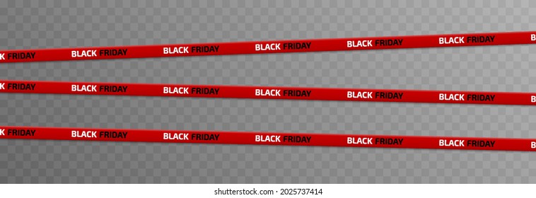 Vector set of black friday ribbons. Sale, black friday, discount, advertising, tape, png.