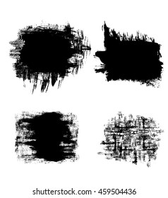 Vector set of black grunge banners. Vector design element