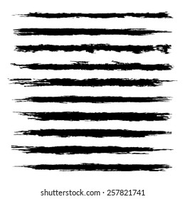 vector set of black grunge brushes