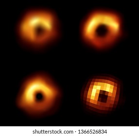 vector set. black hole in infinite space.