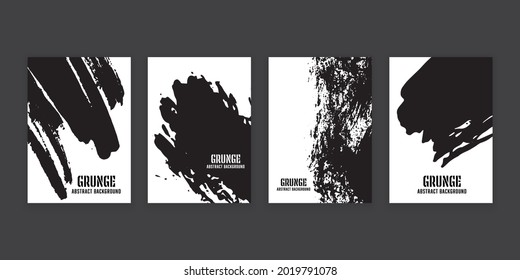 Vector puso pincel de pintura negra con la cubierta del libro de plantillas, afiche, fondo del cartel.