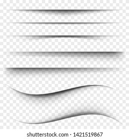 
Vector set of black shadows separator