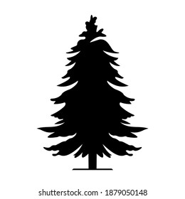 Similar Images, Stock Photos & Vectors of Fir-trees black icon ...