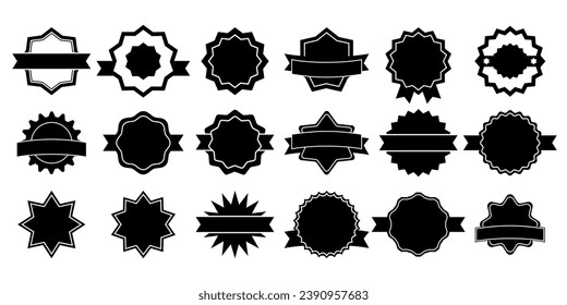 vector set of black stamp labels