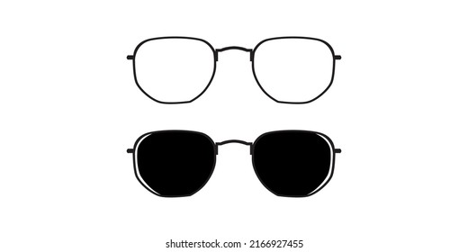 Conjunto de vectores de diseño de gafas de sol negras