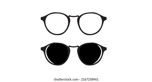 Vector set of Black sunglasses design