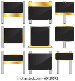 vector set of blank billboards