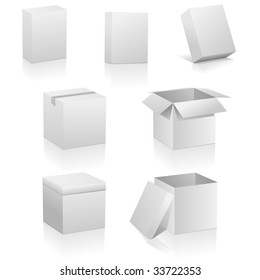 Vector Set Blank Boxes Isolated On Stock Vector (Royalty Free) 33722353 ...