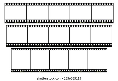 Vector Set Of Blank Film Frames With Various Aspect Ratio