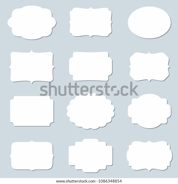 vector set blank frames templates empty stock vector frames templates