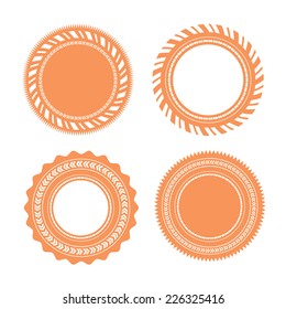 vector set of blank retro vintage badges 