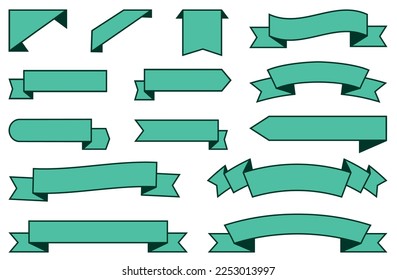 Vector set of blank ribbon banners.