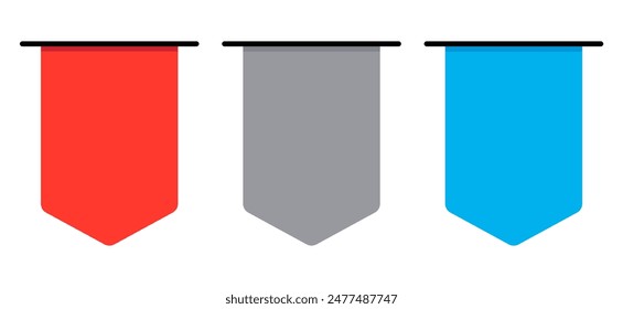Vector Set of Blank Ribbon Labels